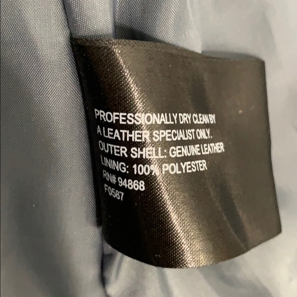 Bernardo metallic grey leather 3 button jacket - Picture 6 of 8